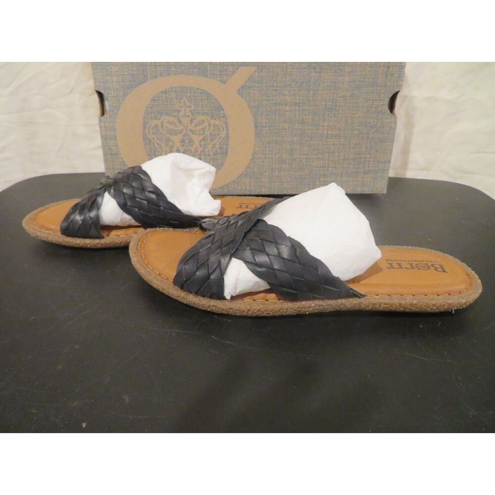 NWT Womens Black Born Rue Sandals, 8